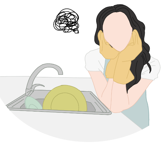 家事につかれた