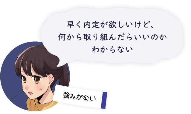 早く内定がほしいけど何から取り込んだらいいのかわからない