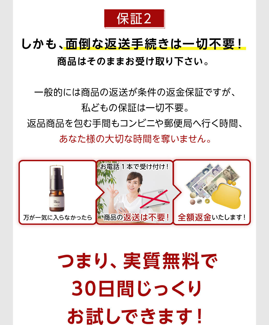 つまり実質無料で30日間じっくりお試しできます