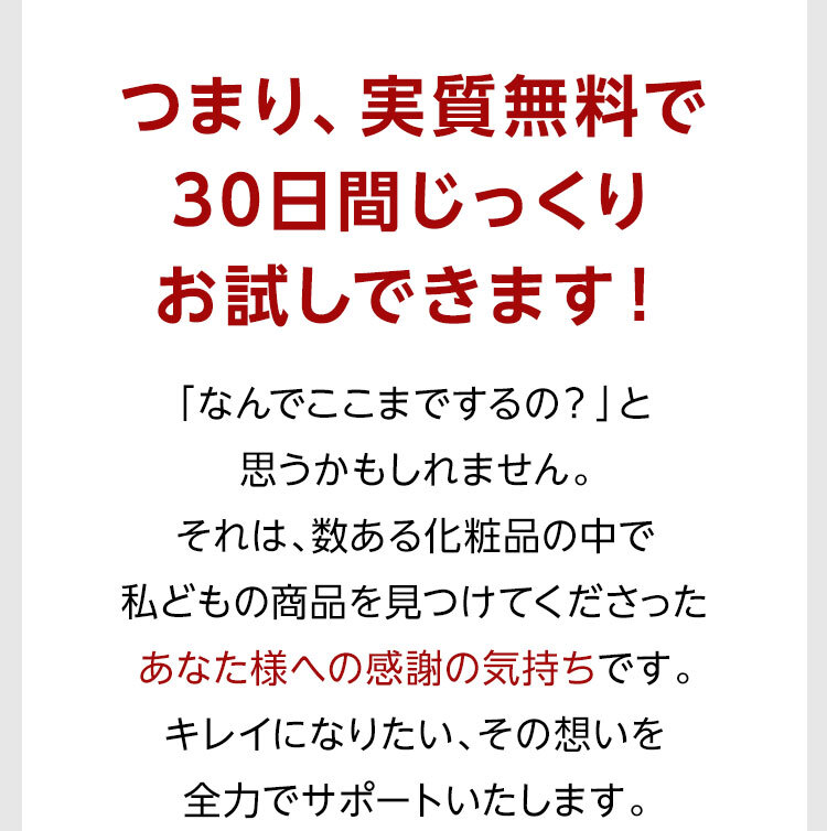 つまり実質無料で30日間じっくりお試しできます
