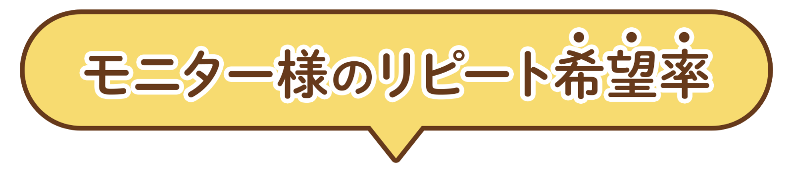 モニター様の希望率！