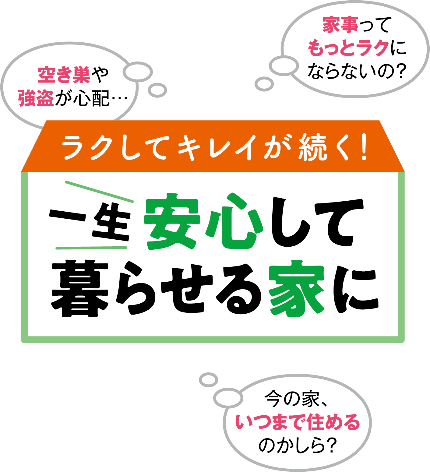 ラクしてキレイが続く!一生安心して暮らせる家に