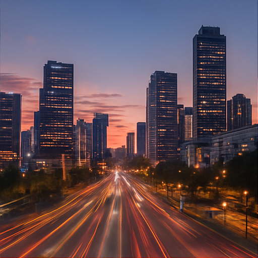 にぎやかな都会