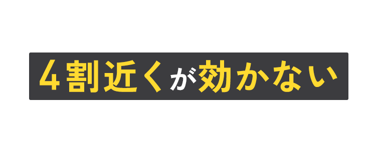 フィナステリド使用者の４割近くが効かないと感じている