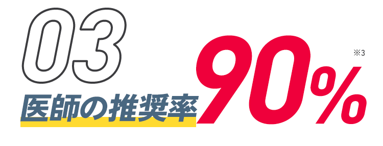 90%の医師が推奨！