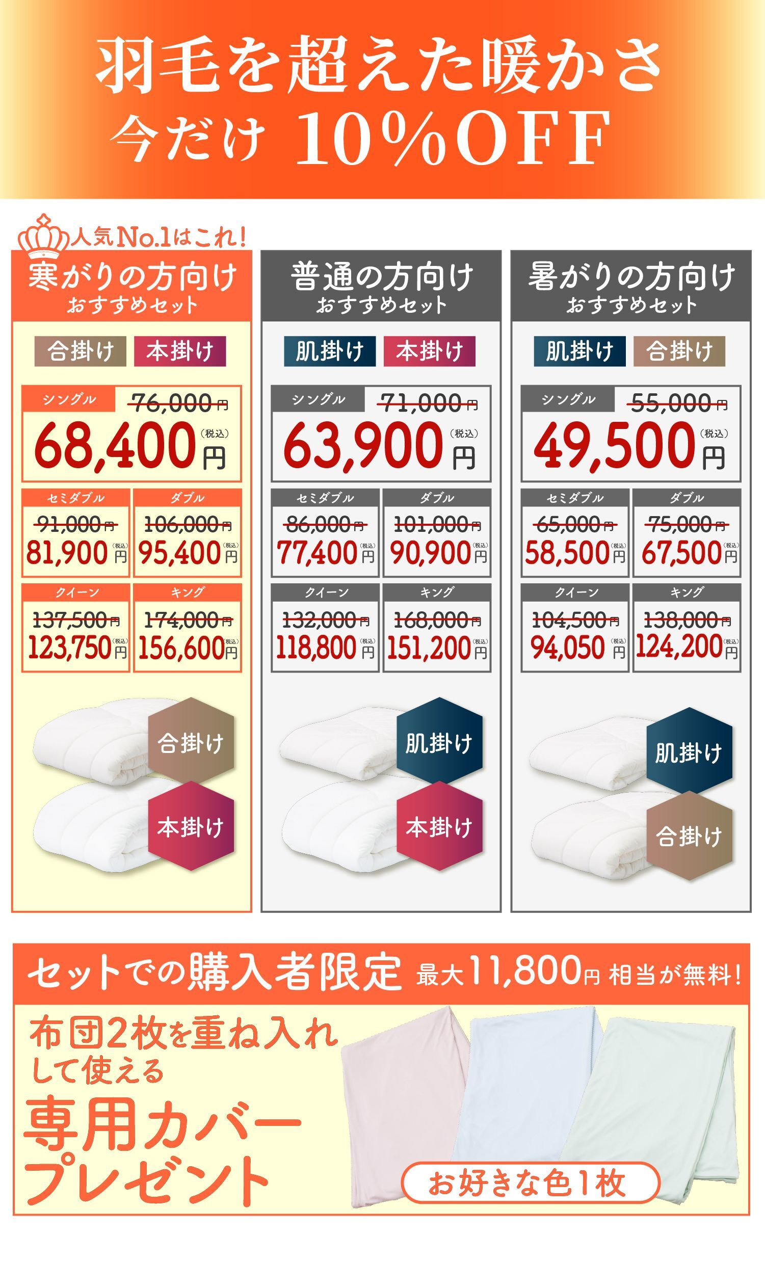 価格表（セットのみ）