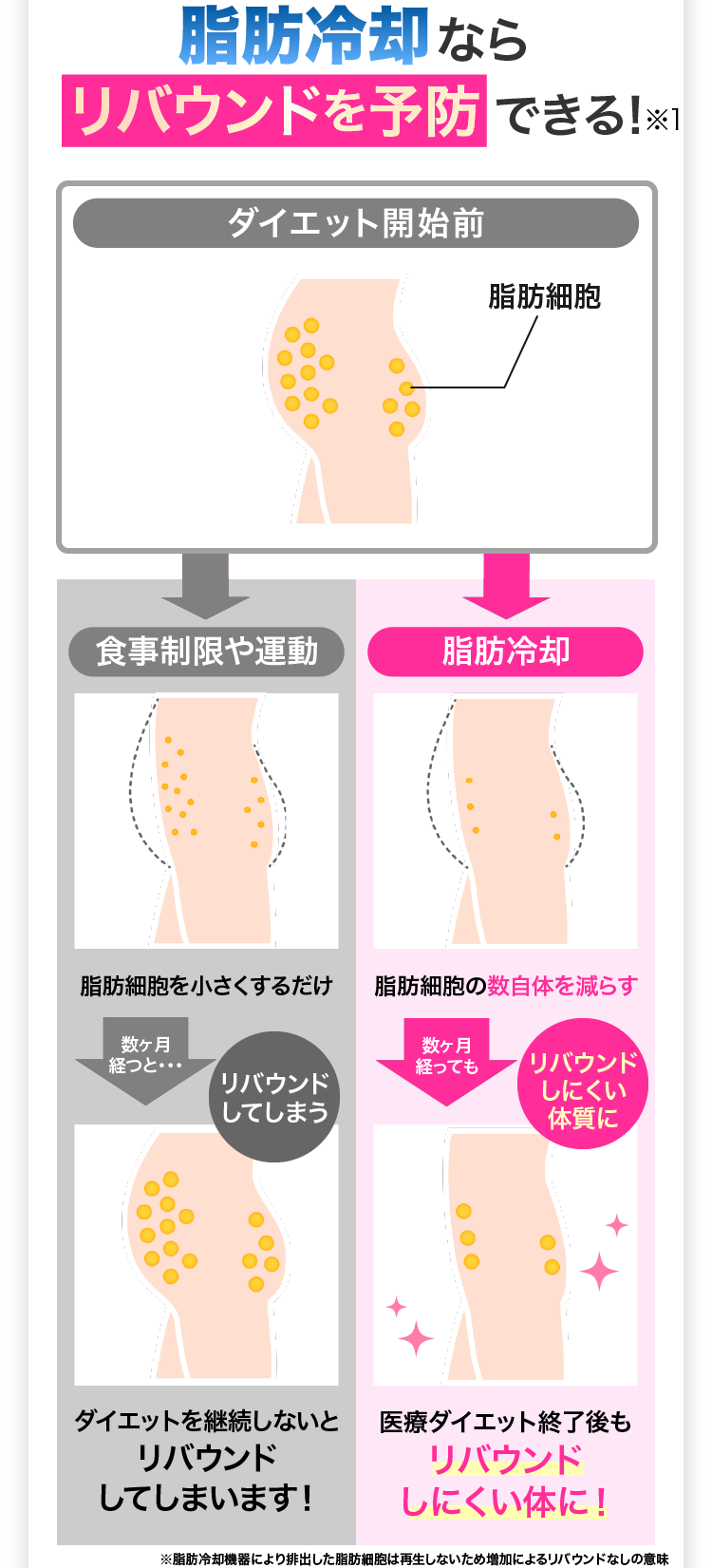 脂肪冷却ならリバウンドを予防できる！