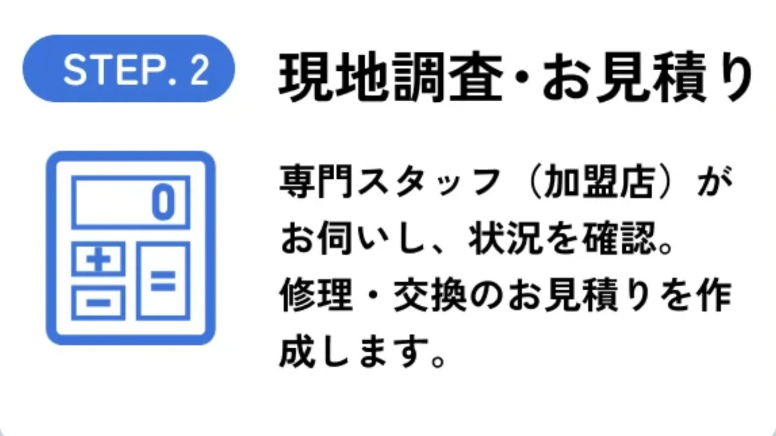 STEP2 現地調査・見積もり