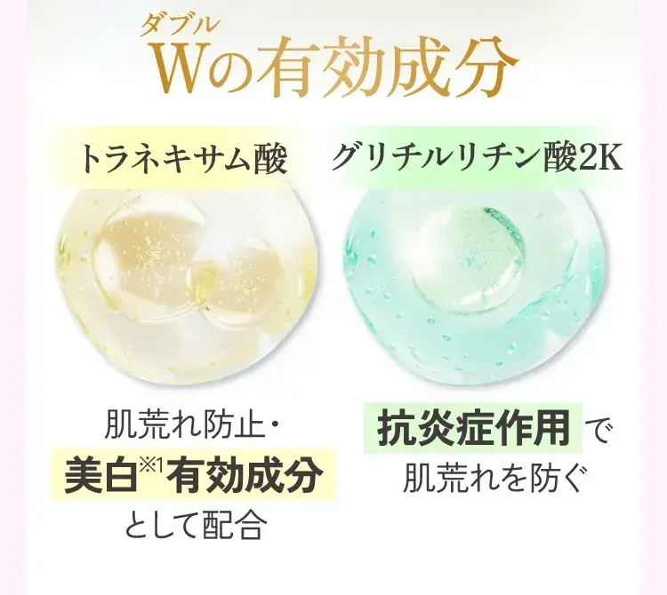 Wの有効成分　トラネキサム酸グリチルリチン酸2K