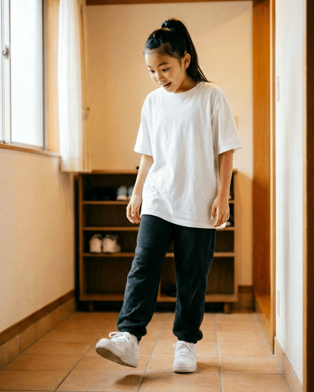 CORE STEPを装着した娘