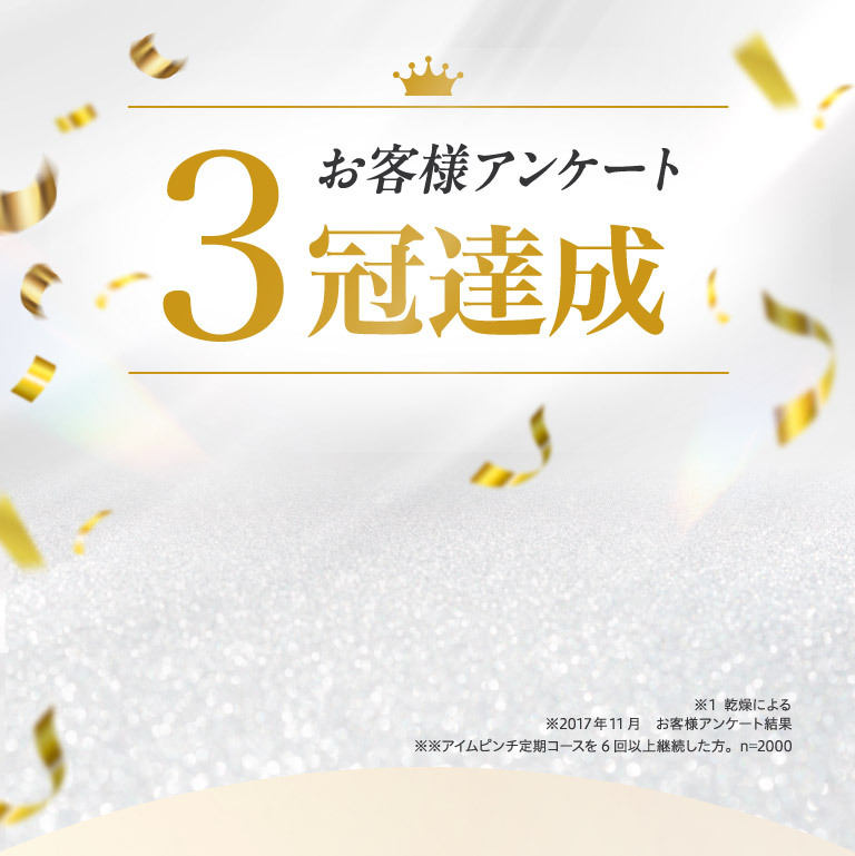 お客様アンケート3冠達成