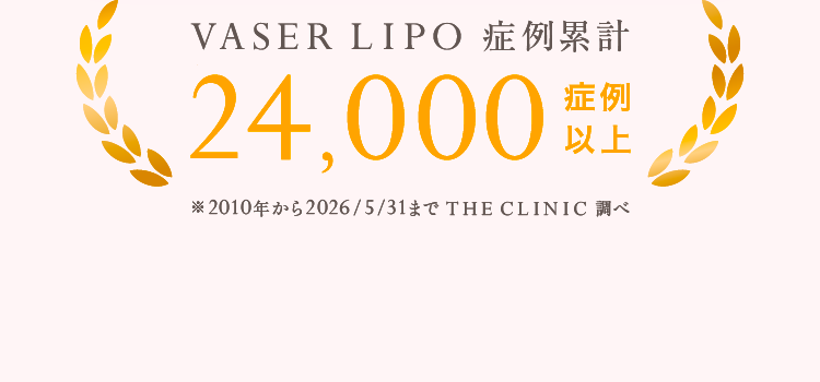 VASER LIPO 症例累計 24,000症例以上