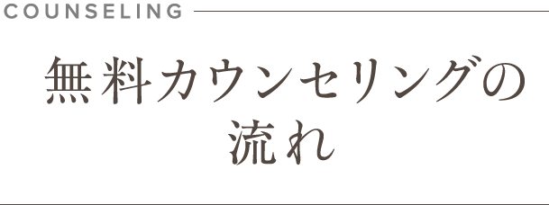 無料カウンセリングの流れ