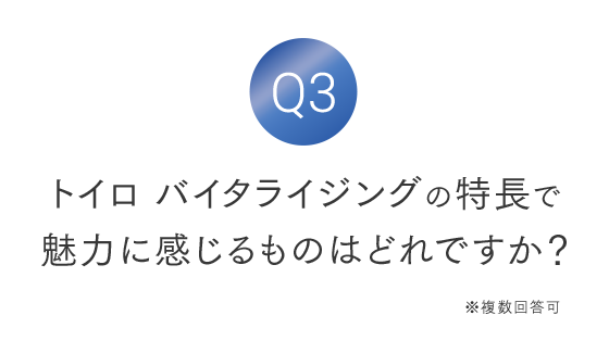トイロ バイタライジングの特長で魅力に感じるものはどれですか？