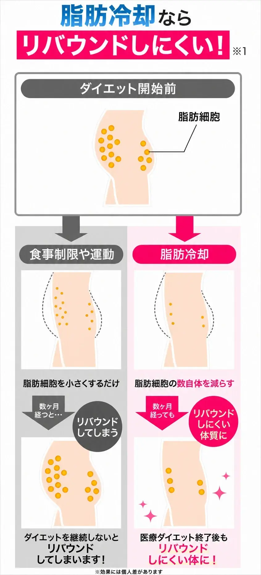 脂肪冷却ならリバウンドを予防できる！